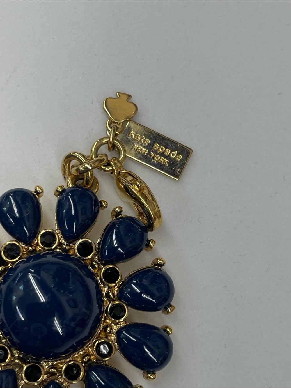 kate spade Gold and Navy Floral Link Bracelet - Picture 2 of 7